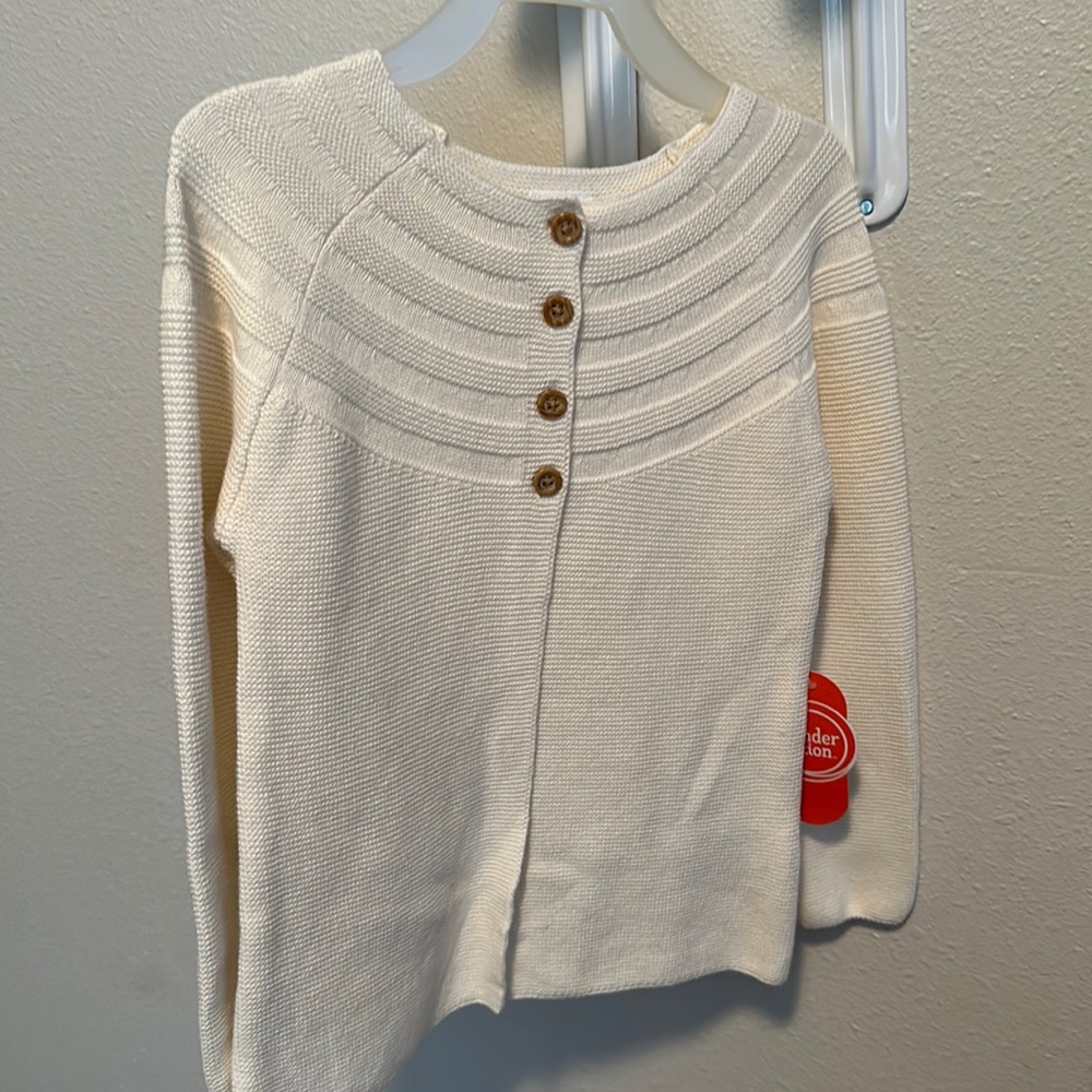White cardigan